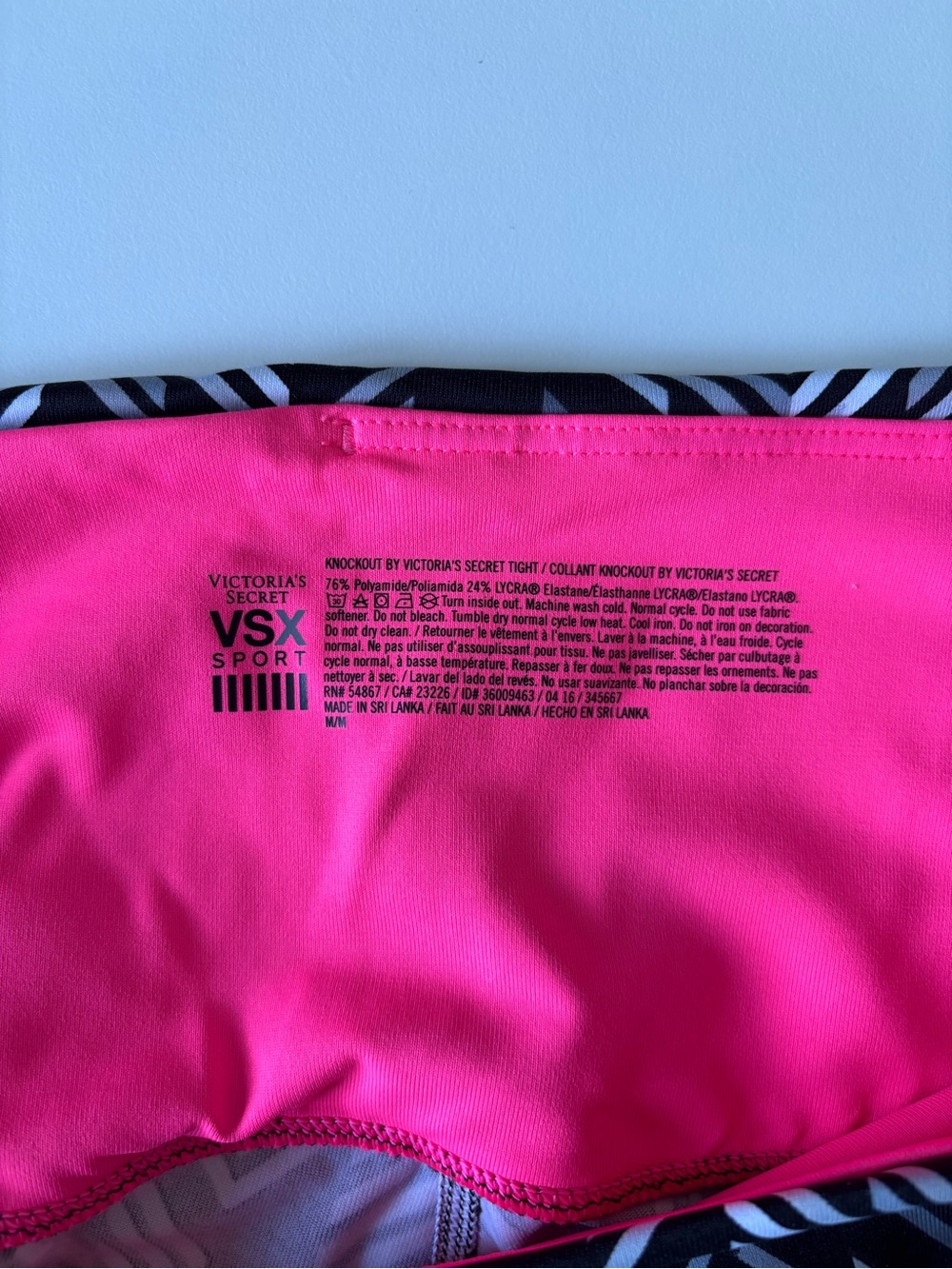 Victoria’s Secret VSX Knockout High-Rise Workout Leggings Pink Logo Size M #109 - Picture 6 of 6
